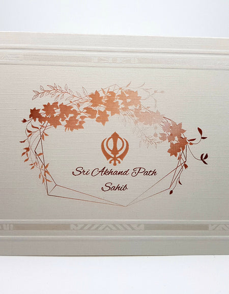 Panache 823 Floral Akhand Path Invitation
