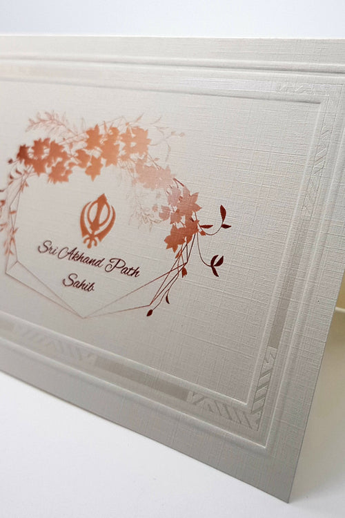 Load image into Gallery viewer, Panache 823 Floral Akhand Path Invitation
