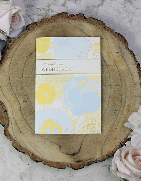 Pastel watercolour flowers Wedding Day Invitations 8551