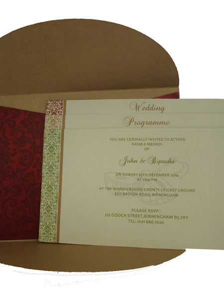 WD 610 Pocket Invitation with matching card envelope