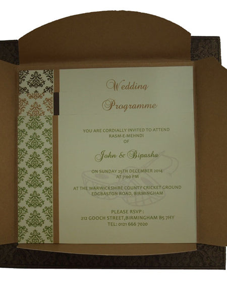 WD 609 Pocket Invitation with matching card envelope