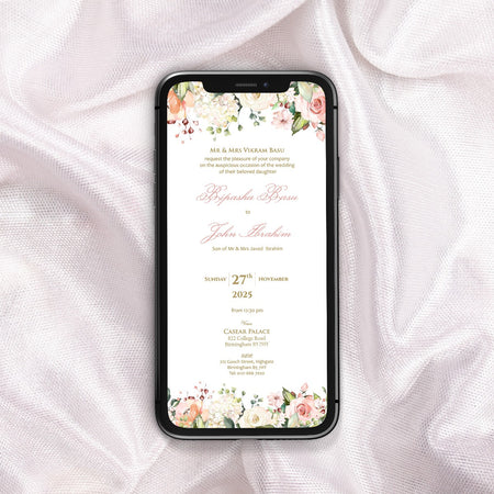 Floral Paperless Digital Invitation 985