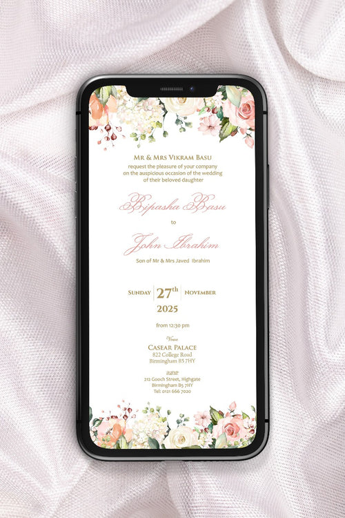 Load image into Gallery viewer, Floral Paperless Digital Invitation 985

