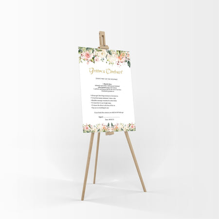 985 - A1 Groom’s Contract Poster for Wedding