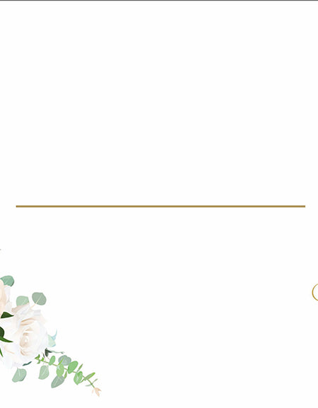 Custom cream C5 envelope with bride and groom names and floral motif