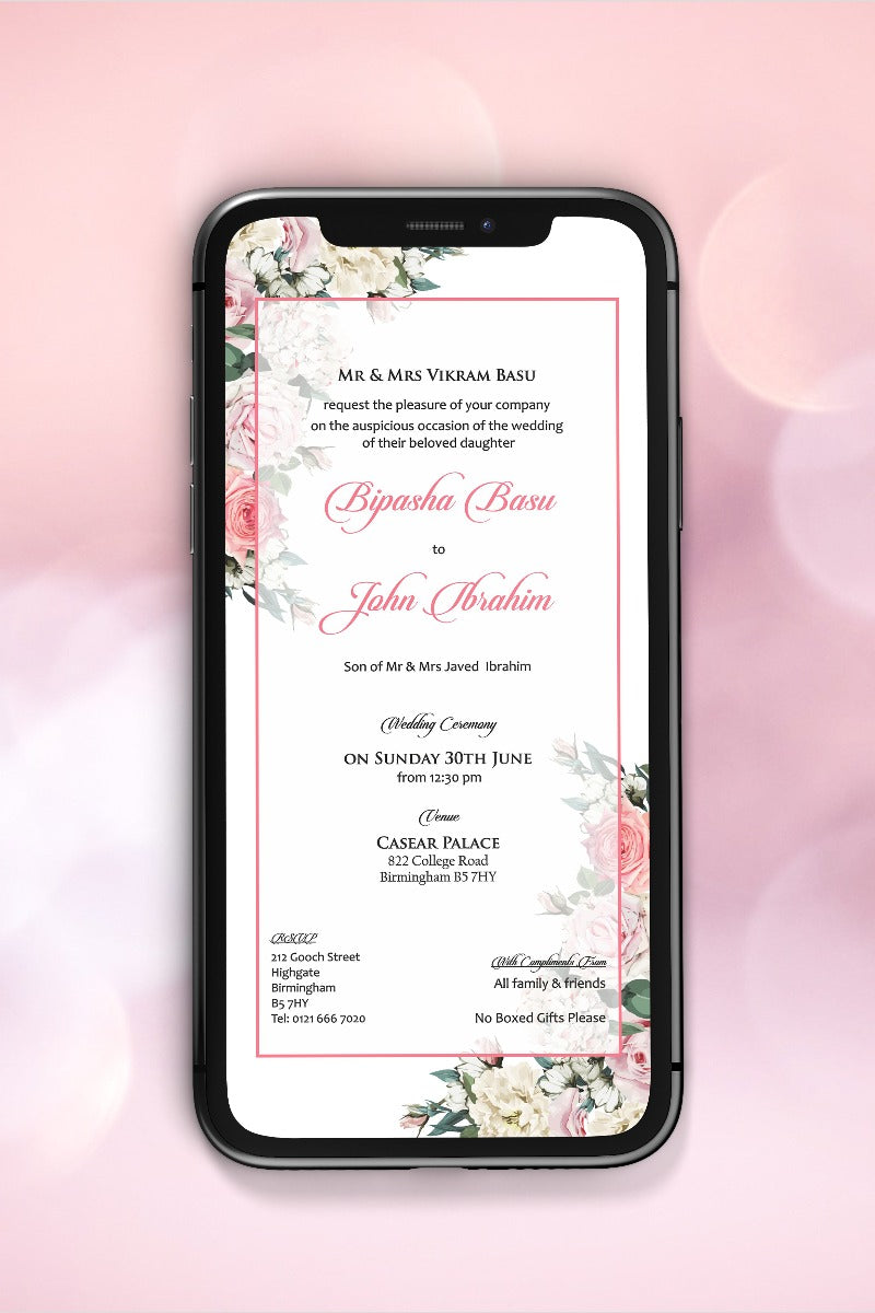 Floral Paperless Digital Invitation 991