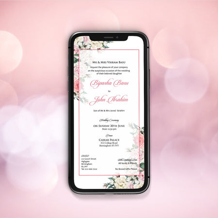 Floral Paperless Digital Invitation 991