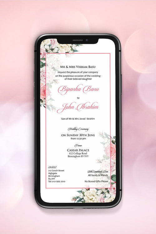 Load image into Gallery viewer, Floral Paperless Digital Invitation 991
