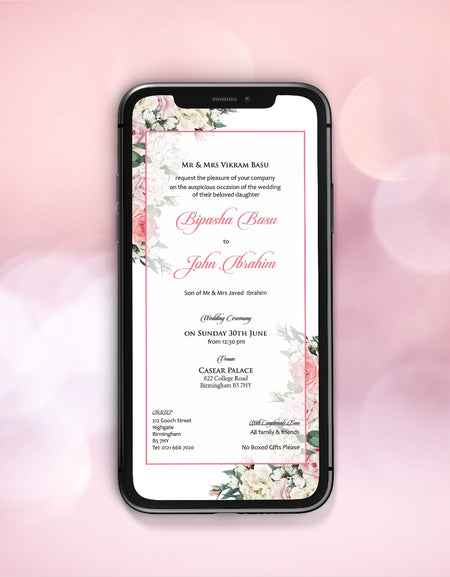 Floral Paperless Digital Invitation 991