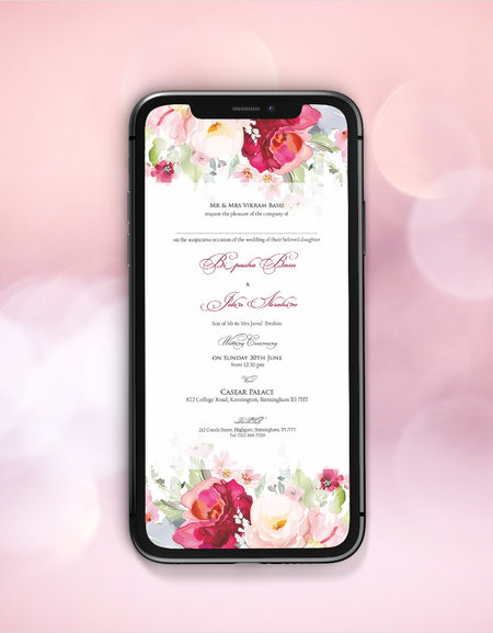 Floral Paperless Digital Invitation 996