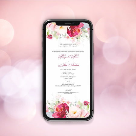 Floral Paperless Digital Invitation 996