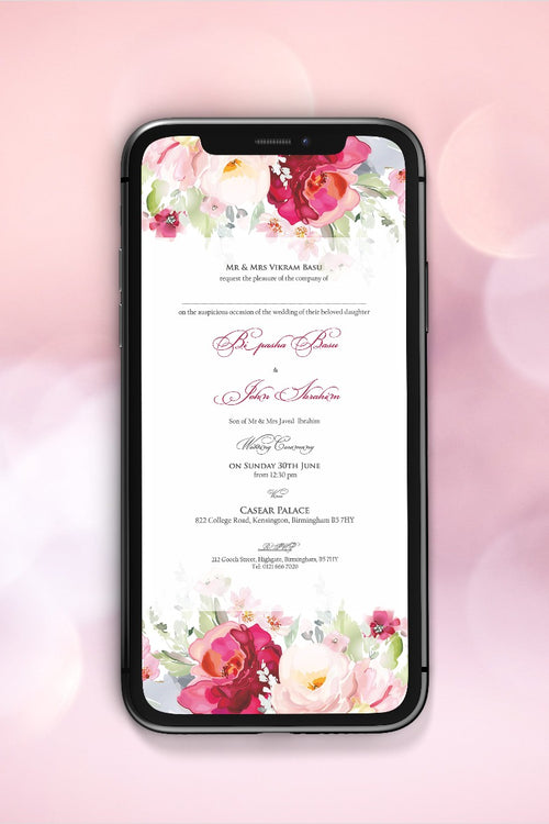 Load image into Gallery viewer, Floral Paperless Digital Invitation 996
