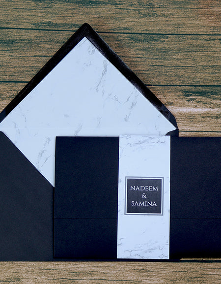 PCM Black Pocket Invitation