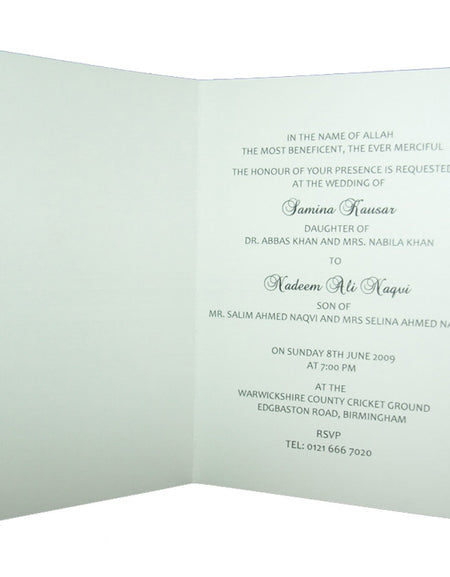 Budget range Peach and Turqouise Foiled Cheap Invitation ABC 653