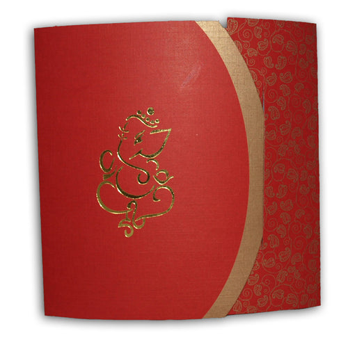 Load image into Gallery viewer, ABC 414H Red Hindu Wedding Invitations Card ABC 414H
