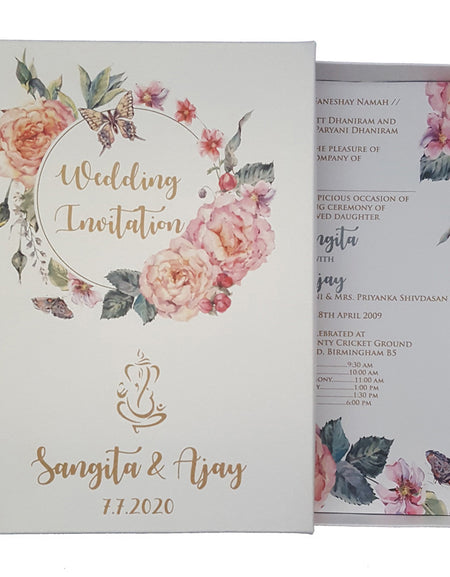 ABC 861 Hindu Personalised Box Invitation