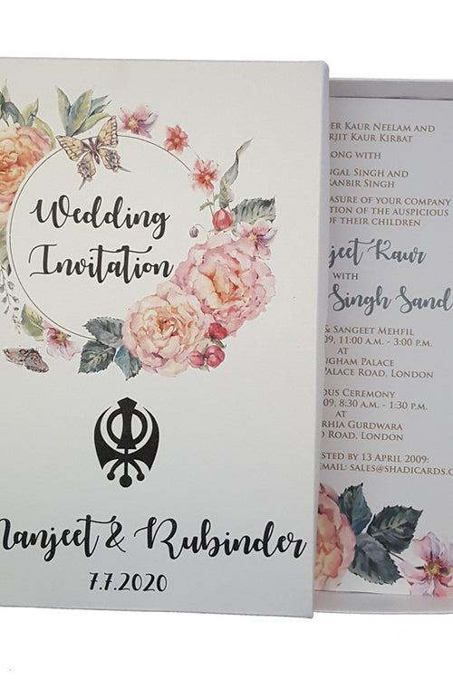 Load image into Gallery viewer, ABC 861 Sikh Personalised Box Invitation
