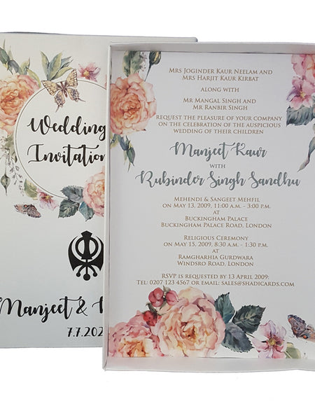 ABC 861 Sikh Personalised Box Invitation