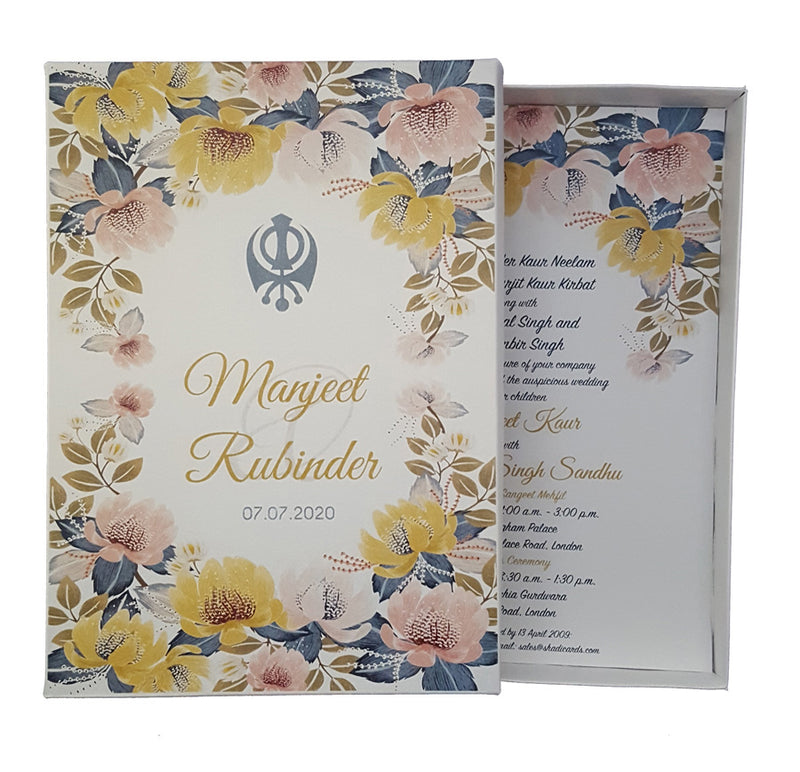 ABC 862 Sikh Personalised Box Invitation