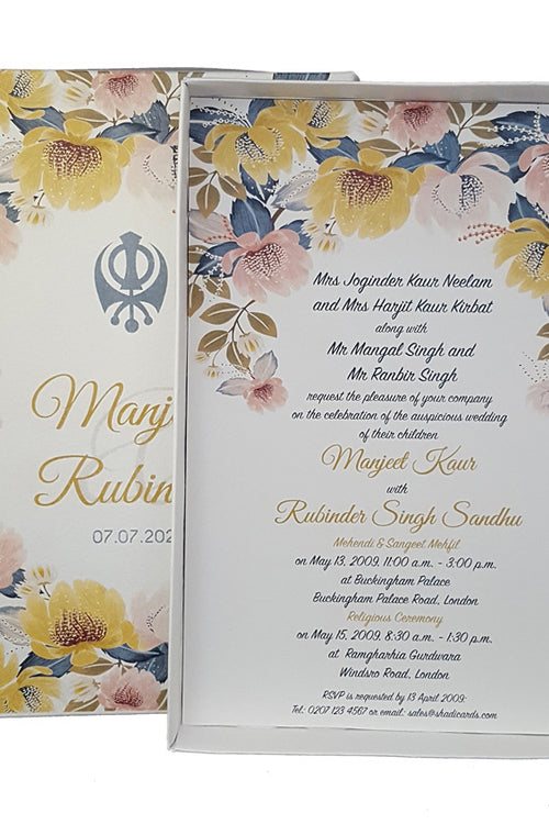 Load image into Gallery viewer, ABC 862 Sikh Personalised Box Invitation

