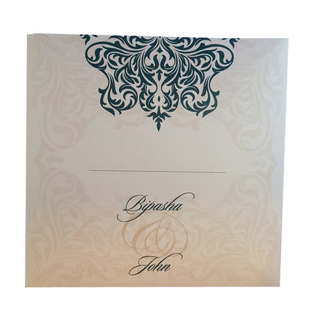 Henna Pattern design Personalised pocket Invitation ABC 873