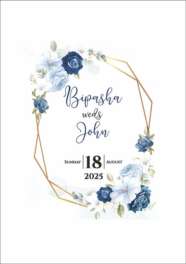 ABC 1052 Floral A5 Invitation
