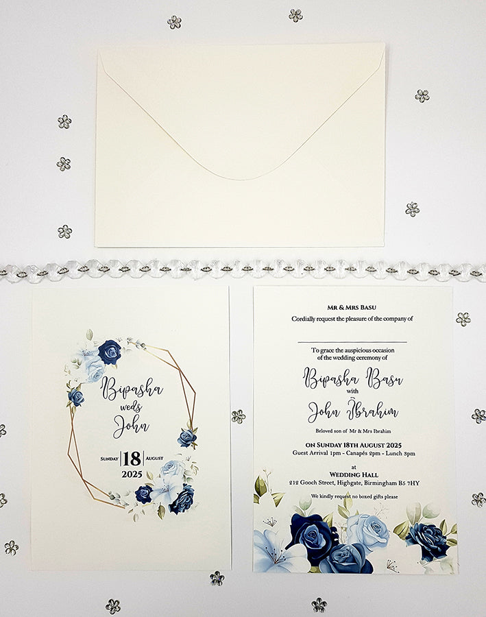 ABC 1052 Floral A5 Invitation