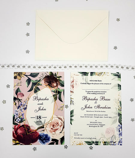 ABC 1055 Floral A5 Invitation