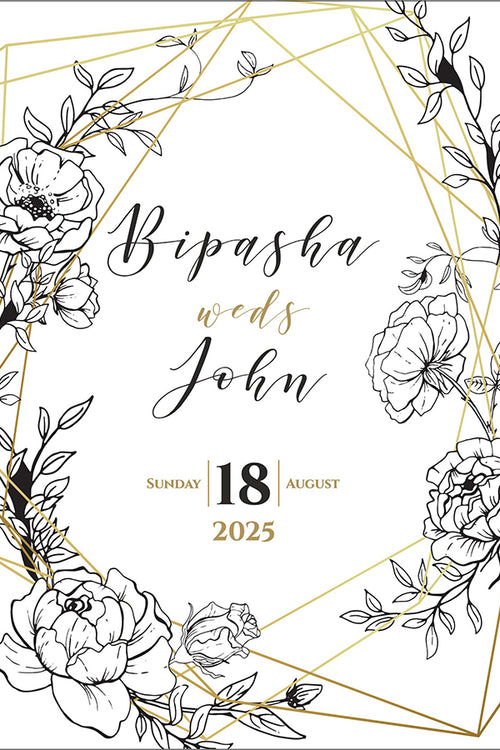 Load image into Gallery viewer, ABC 1058 Floral A5 Invitation
