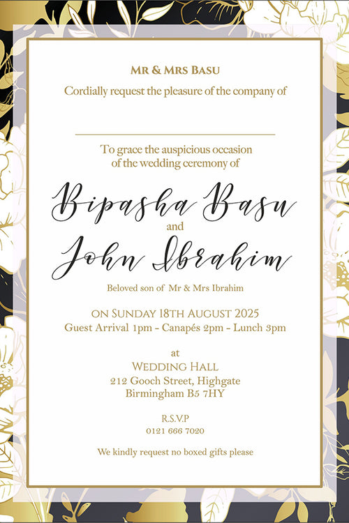 Load image into Gallery viewer, ABC 1058 Floral A5 Invitation
