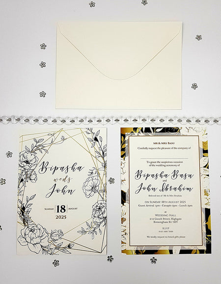ABC 1058 Floral A5 Invitation
