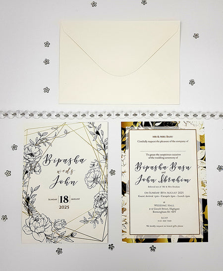 ABC 1058 Floral A5 Invitation