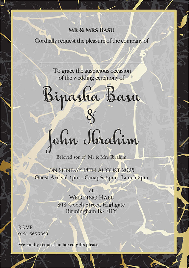 ABC 1059 A5 Printed Invitation