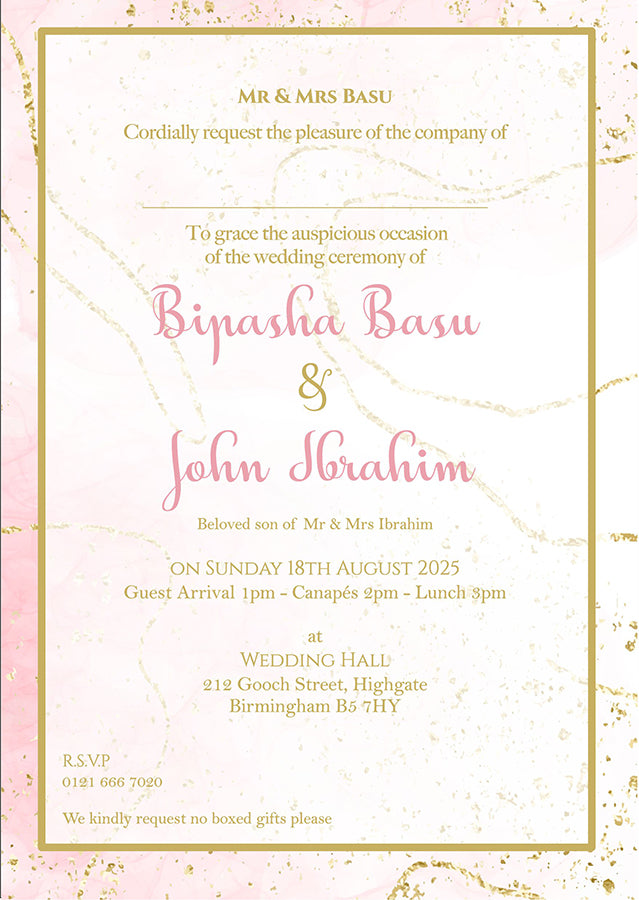 ABC 1060 A5 Printed Invitation