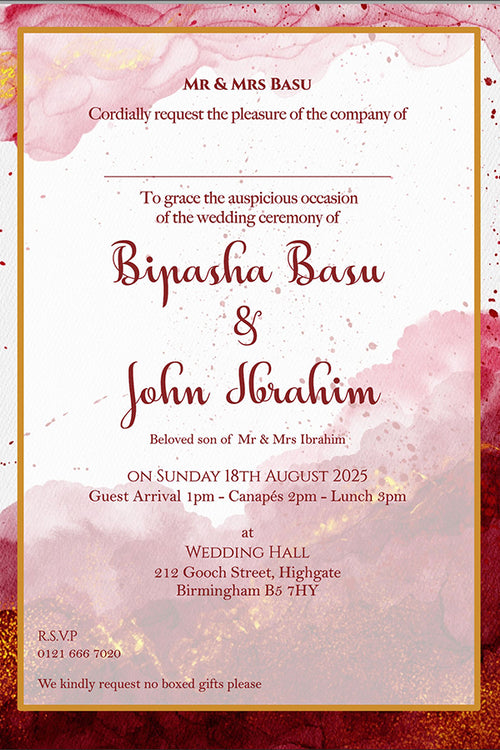 Load image into Gallery viewer, ABC 1061 A5 Printed Invitation
