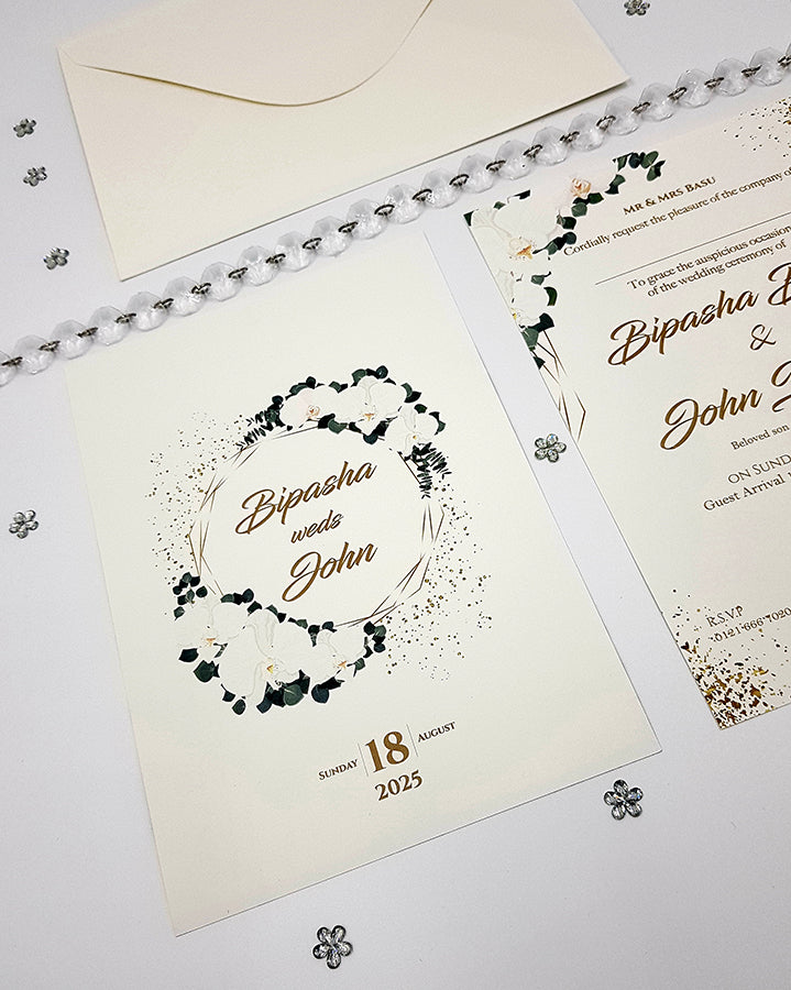 ABC 1062 A5 FLoral Invitation