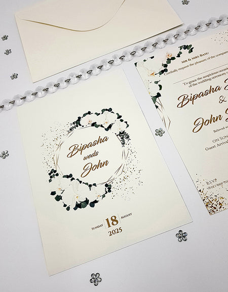ABC 1062 A5 FLoral Invitation