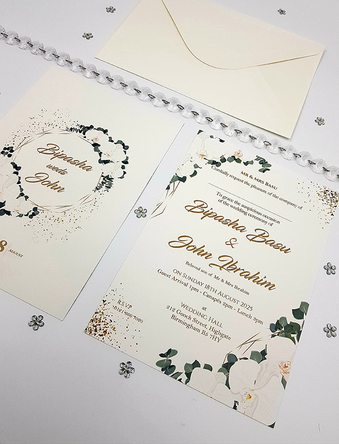 ABC 1062 A5 FLoral Invitation