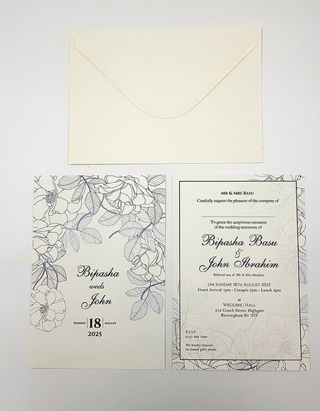 ABC 1067 Floral A5 Invitation