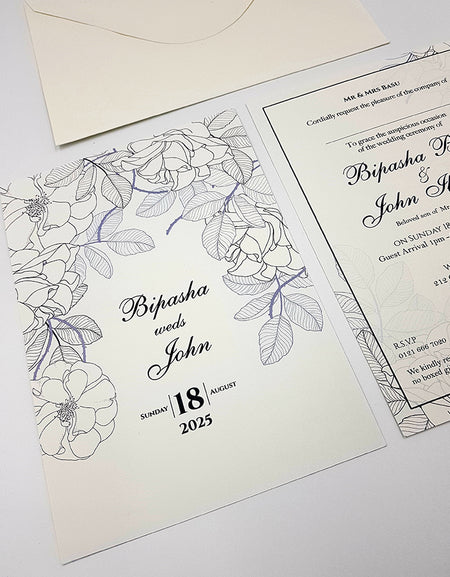ABC 1067 Floral A5 Invitation