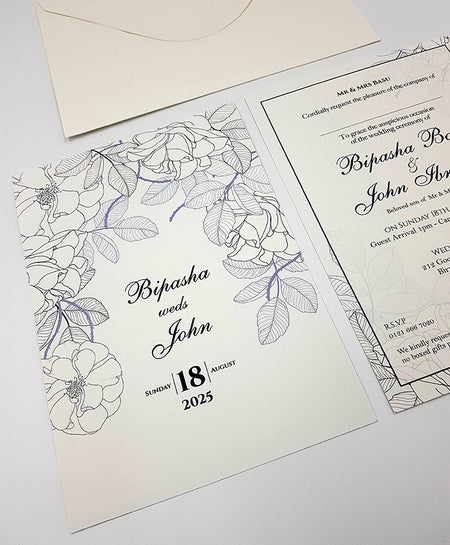 ABC 1067 Floral A5 Invitation