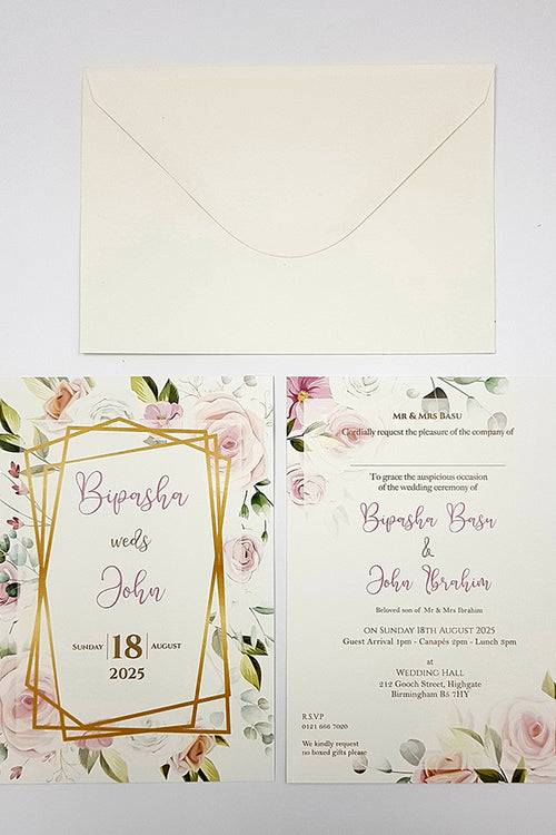 Load image into Gallery viewer, ABC 1068 Floral A5 Invitation
