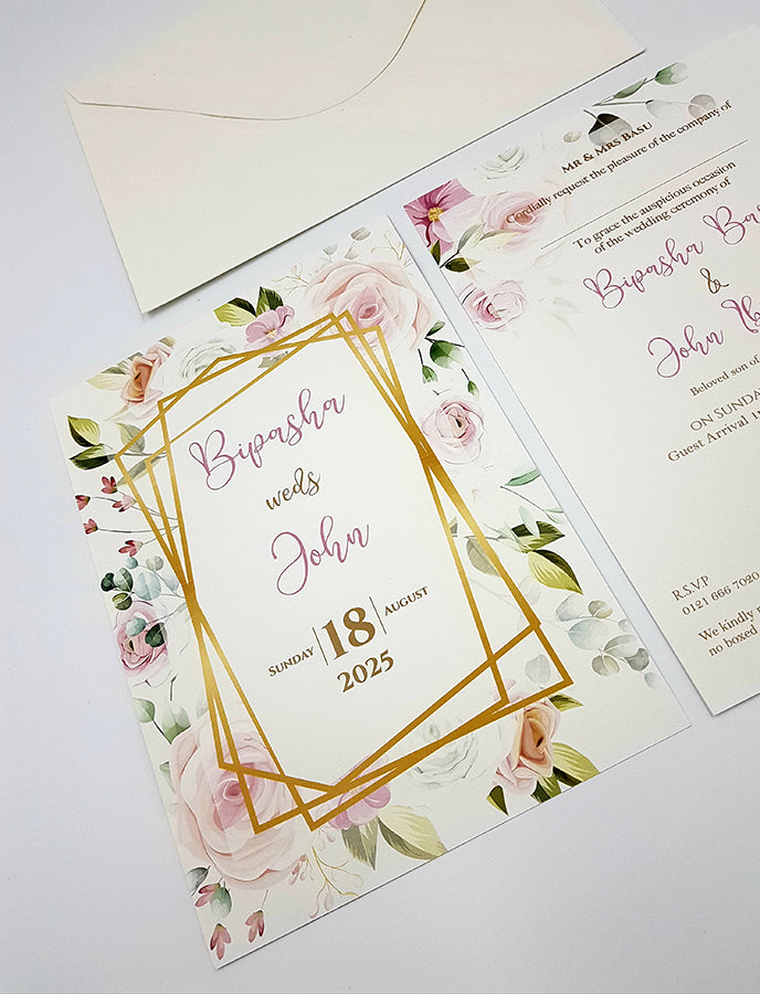 ABC 1068 Floral A5 Invitation