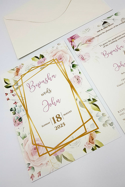 Load image into Gallery viewer, ABC 1068 Floral A5 Invitation
