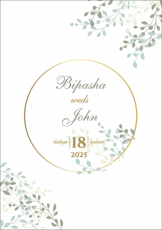 ABC 1070 Floral A5 Invitation