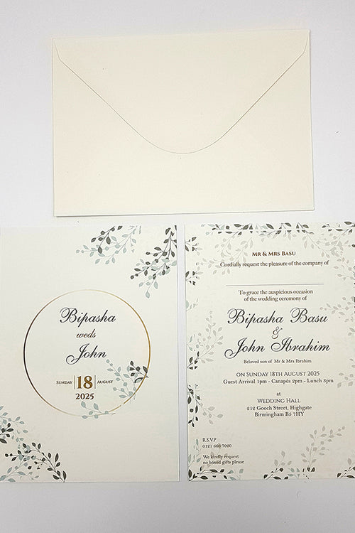 Load image into Gallery viewer, ABC 1070 Floral A5 Invitation
