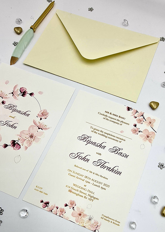 ABC 1079 Floral A5 Double Sided Invitation