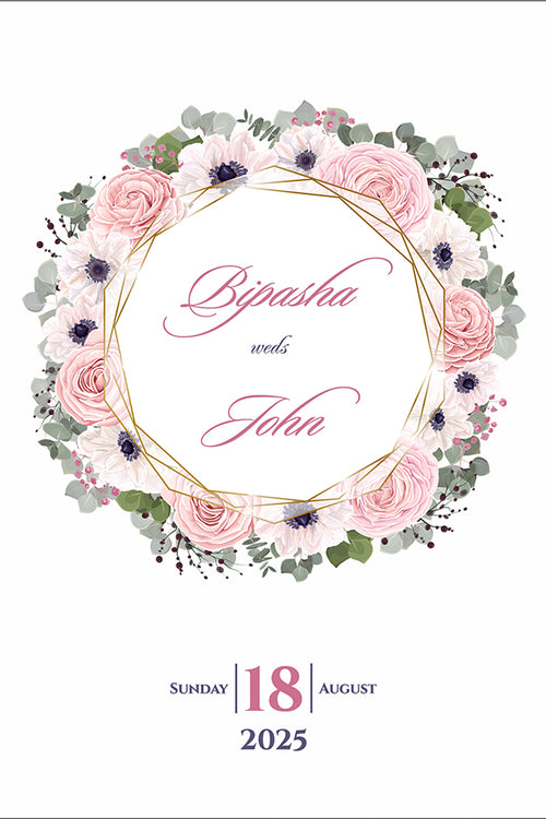 Load image into Gallery viewer, ABC 1080 Floral A5 Double Sided Invitation
