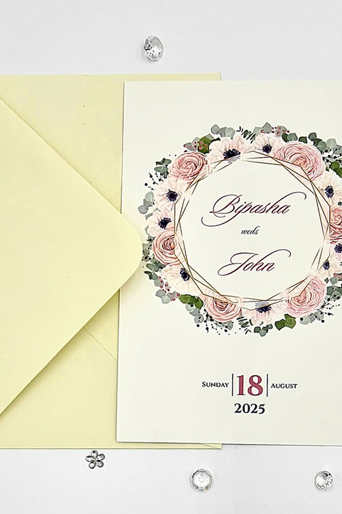 Load image into Gallery viewer, ABC 1080 Floral A5 Double Sided Invitation
