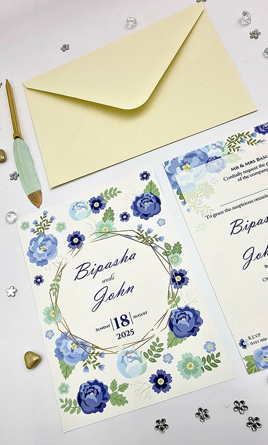 ABC 1131 Floral A5 Double Sided Invitation